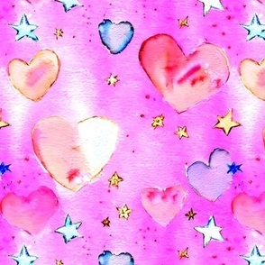 valentine hearts and stars
