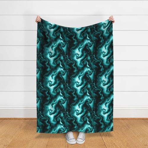 Swirling Dark Teal - Coordinate