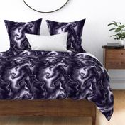 Swirling Dark Royal Purple - Coordinate