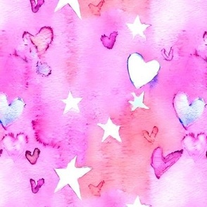 inky valentines hearts and stars