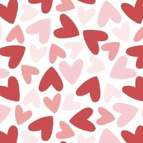 Pink and Red Hearts