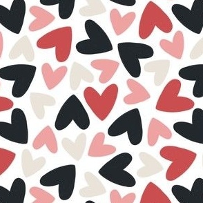 Red, Black and Neutral Hearts