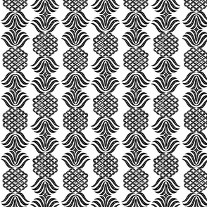 pineapple block print ivory black 10.5 x 10.5