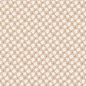 Daisy print fabric_MINI - daisies, daisy fabric, baby fabric, spring fabric, baby girl, earthy - terra cotta Fabric by bridgettstahlman