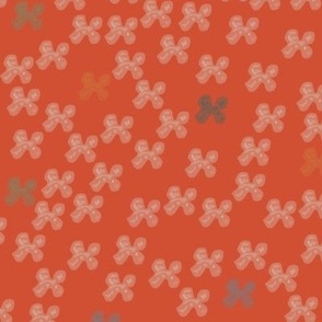 Midnight tropical flowers with red dizzy days background