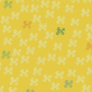 Midnight tropical flowers with chartreuse background