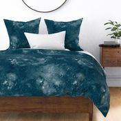 Midnight Starry Sky, Teal Monotone