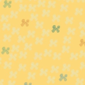 Midnight tropical flowers with buttercup background
