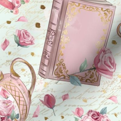 Fairytale Victorian High Tea | Romance Book , Tea pot & cups, Vintage typography | Mint