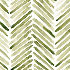 khaki herringbone - watercolor green brush stroke abstract geometric painted pattern  p301