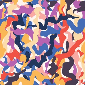 colorful trendy abstract camo print