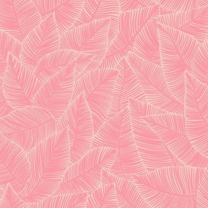 Palm Leaves Light Pink - Medium