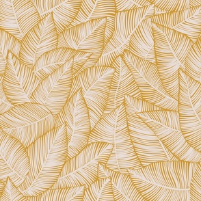 Palm Leaves White Gold - Medium