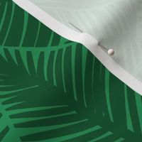 Palm Leaves Green / Tropical Exotic Dense Leaves / Subtle Botanical Plants - Large