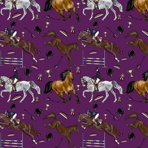 Horses on purple