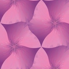 (S) Maximalist Phlox petal tesselation, pink rose