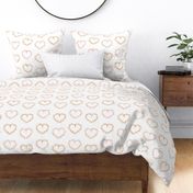 Oversized Sparkling Rose and Gold Pretty Hearts Pattern 