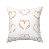 Oversized Sparkling Rose and Gold Pretty Hearts Pattern 