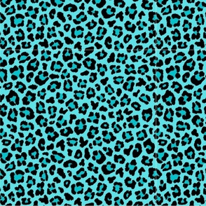 Teal Leopard Print 
