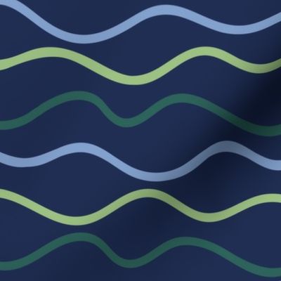 Blue and green waves - Large scale