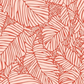 Asher Foliage - 1349 jumbo // bermuda pink and pinata orange 