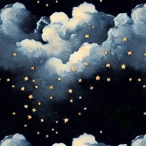sparkle star cloud stripes