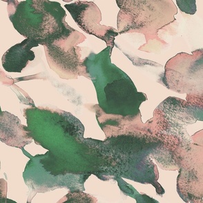 poisonous plants abstract watercolor pink