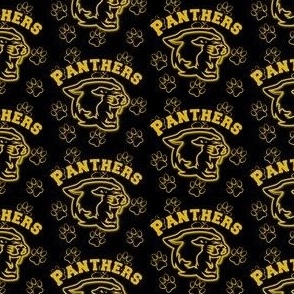 Panther Black Gold 2"x" repeat pattern 