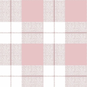 Modern check in Baby pink - Medium scale