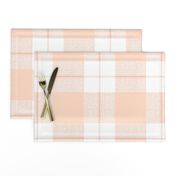 Modern check in Peach - medium scale