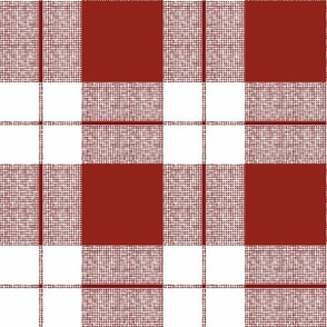 Modern check in Red-  Medium scale 