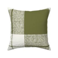 Modern check Olive green - large scale