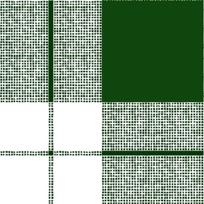 Modern check in Dark green - Large scale 