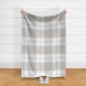 Modern check in Light grey - Large scale 