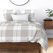 Modern check in Light grey - Large scale 
