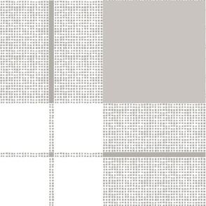 Modern check in Light grey - Large scale 