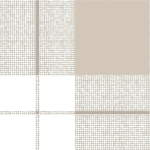 Modern check in taupe - large scale