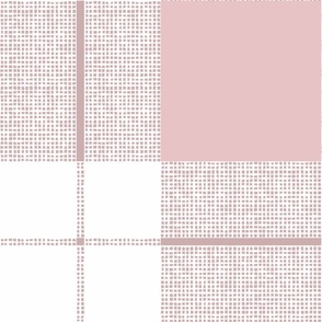 Modern check in Baby pink - Large scale