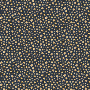 mixed stars pattern on navy - small scale