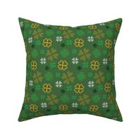 Clover Pattern St Pattys Day Green, Saint Patricks Day Fabric, Shamrock