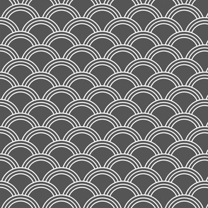 Dark grey japanese wave pattern