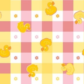 duckies pink and yellow plaid