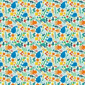 Under the sea - Rainbow Ocean Animals - kids clothing, headbands, peel and stick wallpaper - Small Scale