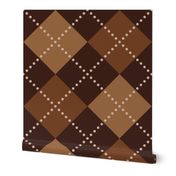 Argyle Repeating Pattern in Earth Tones