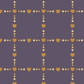 Heart Windowpane | Purple (Vintage Valentine Collection)