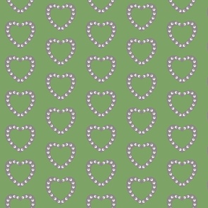 Heart Wreath | Green - Vintage valentine coordinate