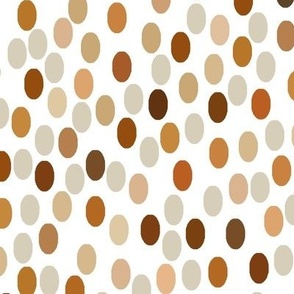 Brown ovals with white background