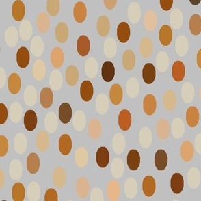 Brown ovals with silver background