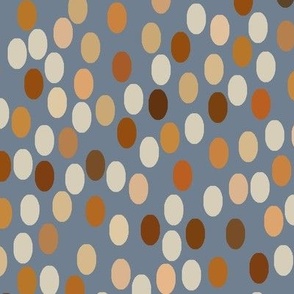 Brown ovals with slate background