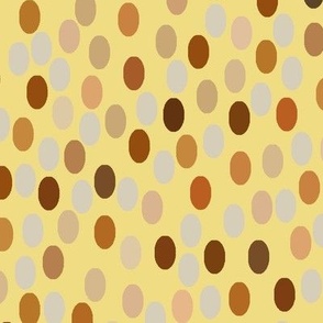 Brown ovals with buff background